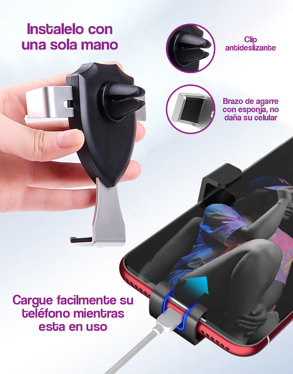 Soporte de teléfono para auto