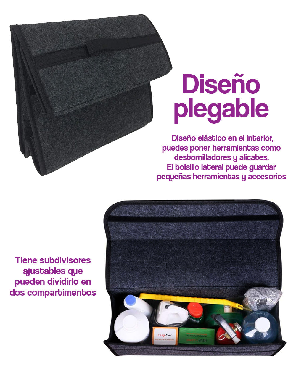 Organizador de maletero para carro