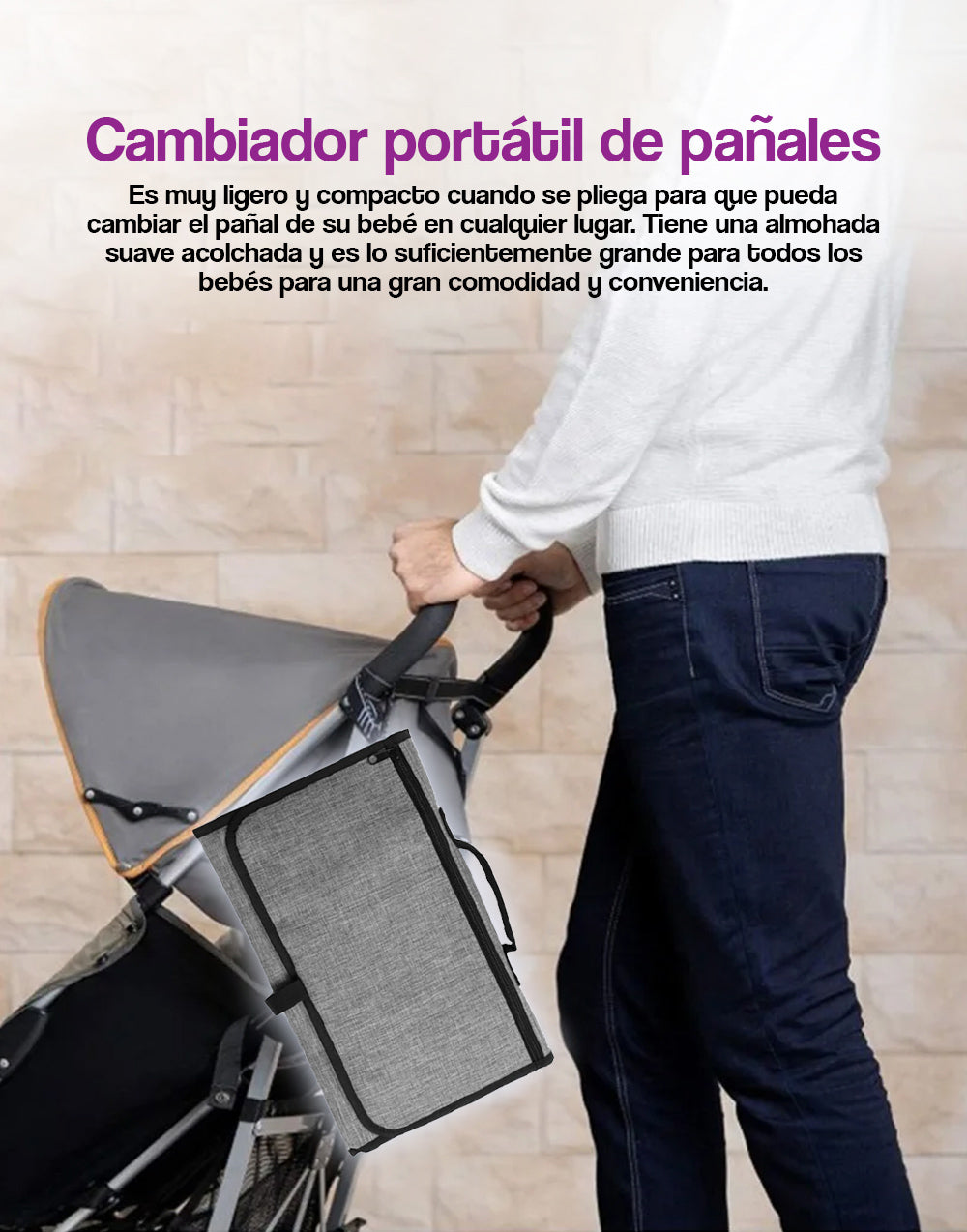 Cambiador portátil de pañales