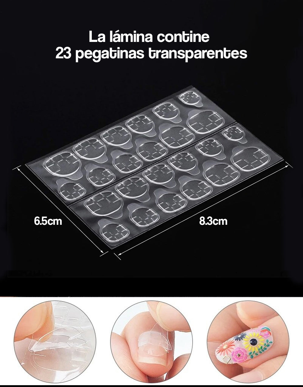 Pegatinas de adhesivo para uñas 24 und