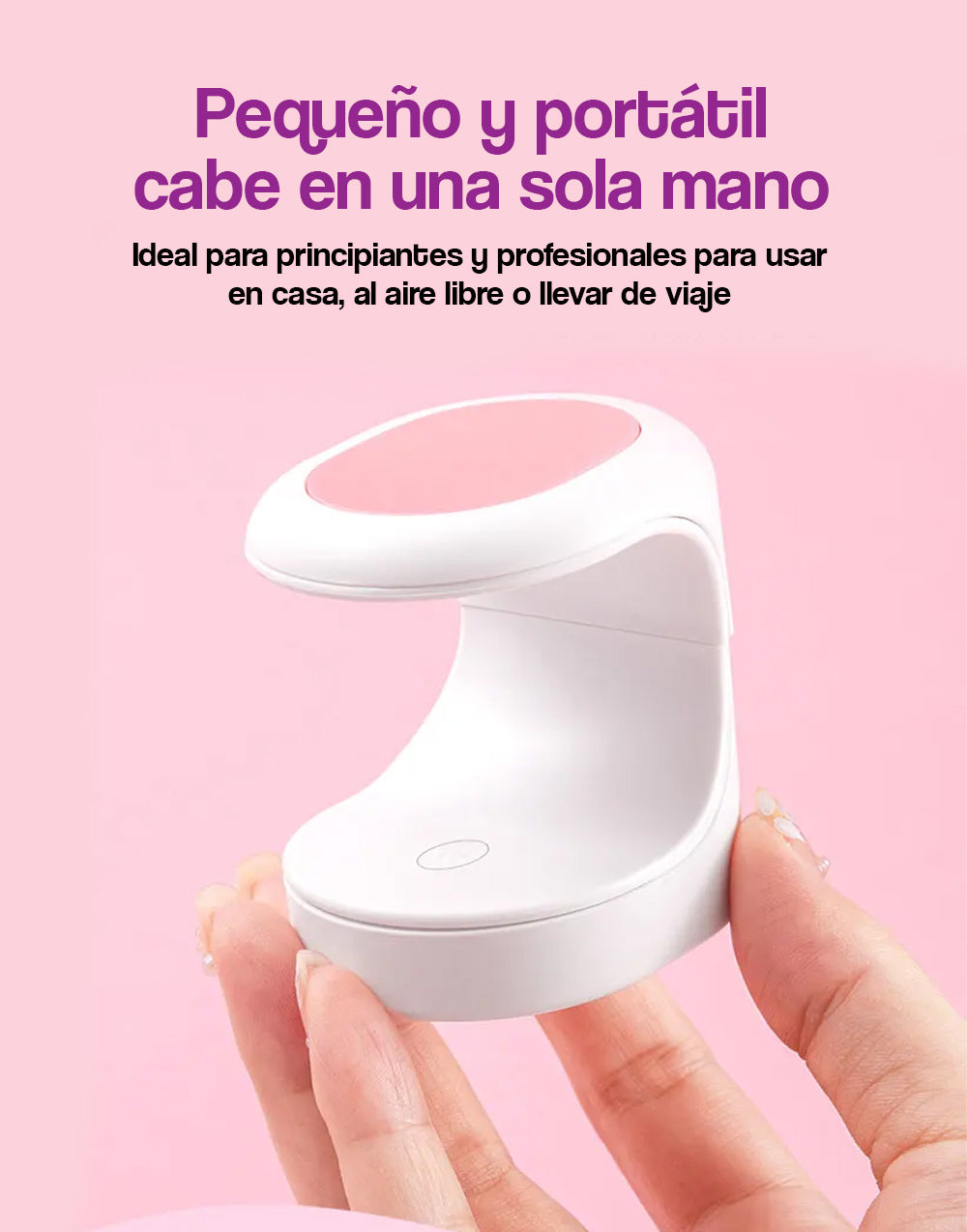 Mini lampara de luz UV para esmalte de uñas