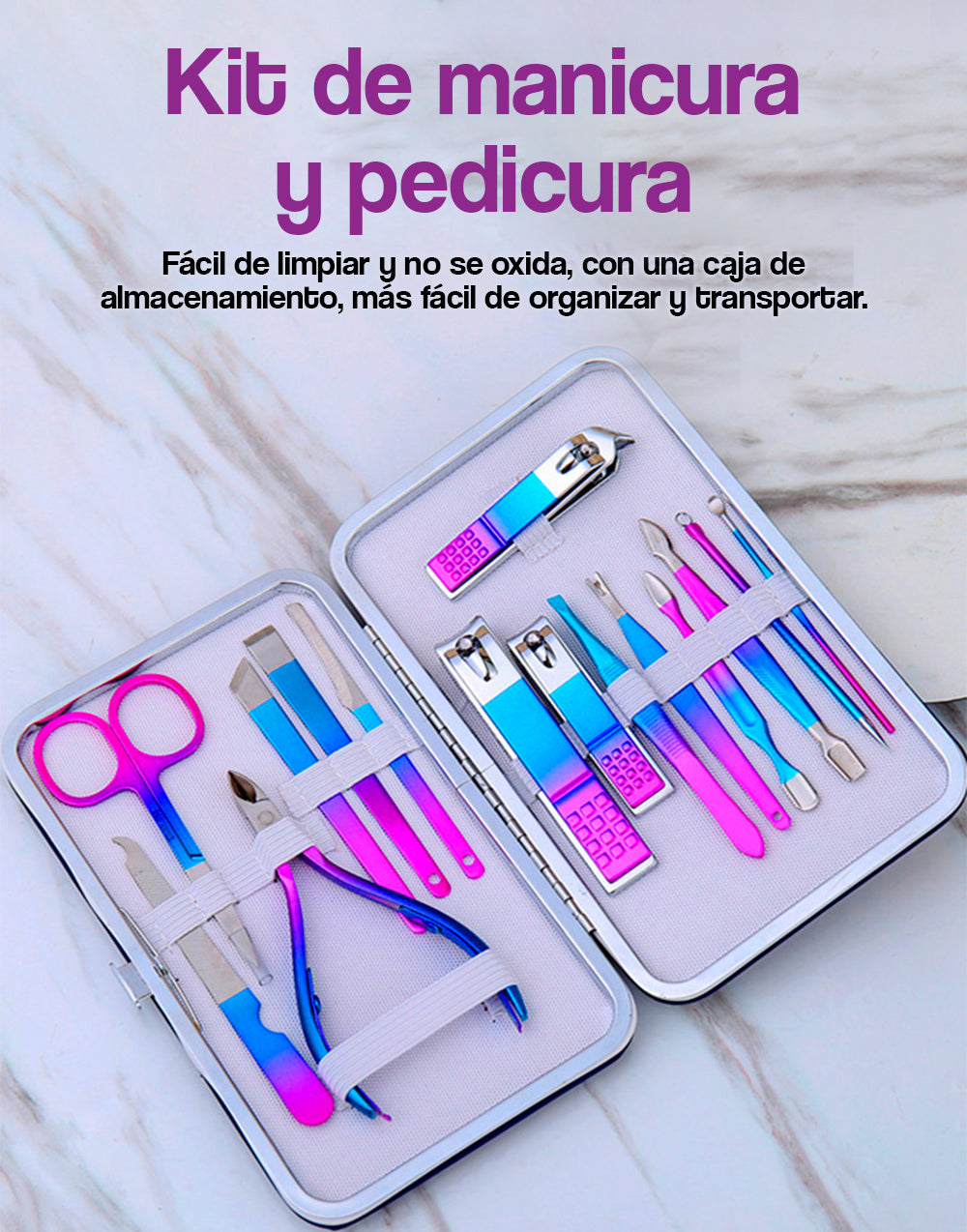Kit de manicura y pedicura -10 pzas