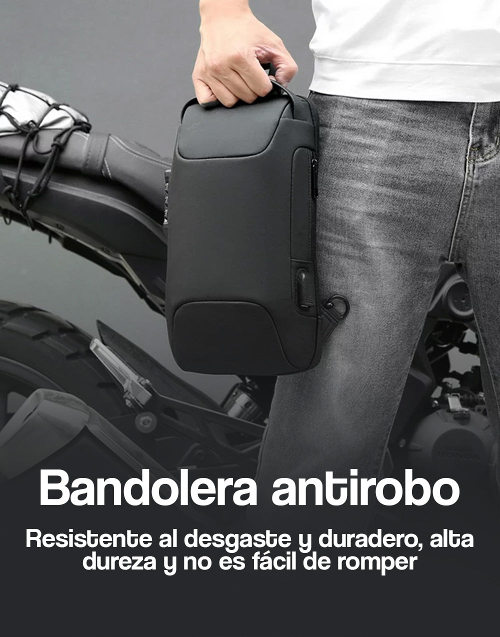 Bolso cruzado con diseño antirobo