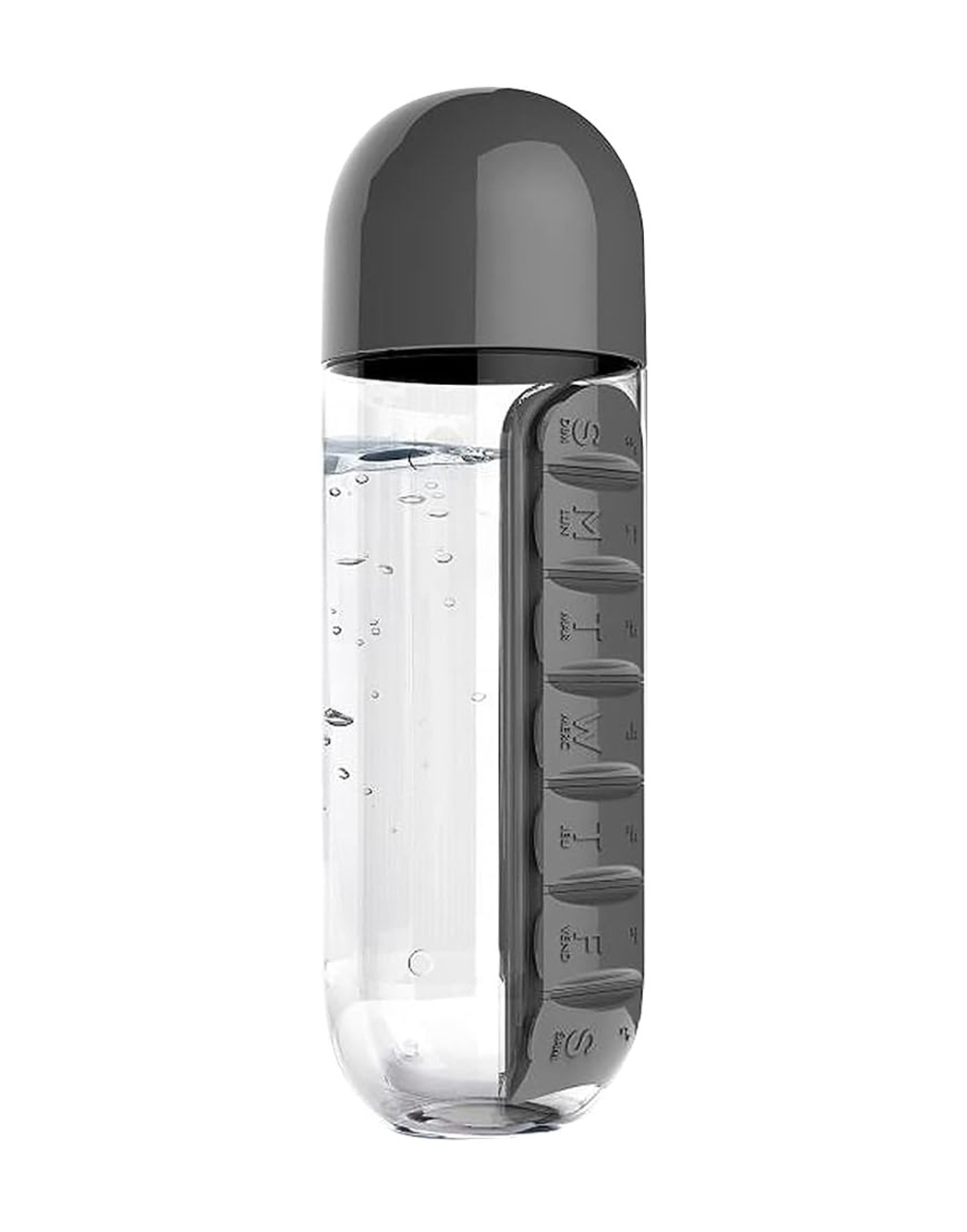 Botella de agua con pastillero