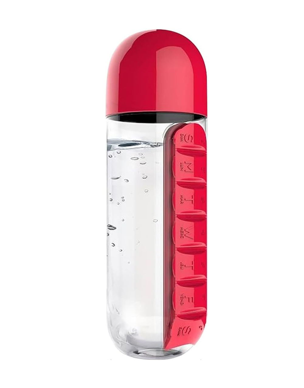Botella de agua con pastillero