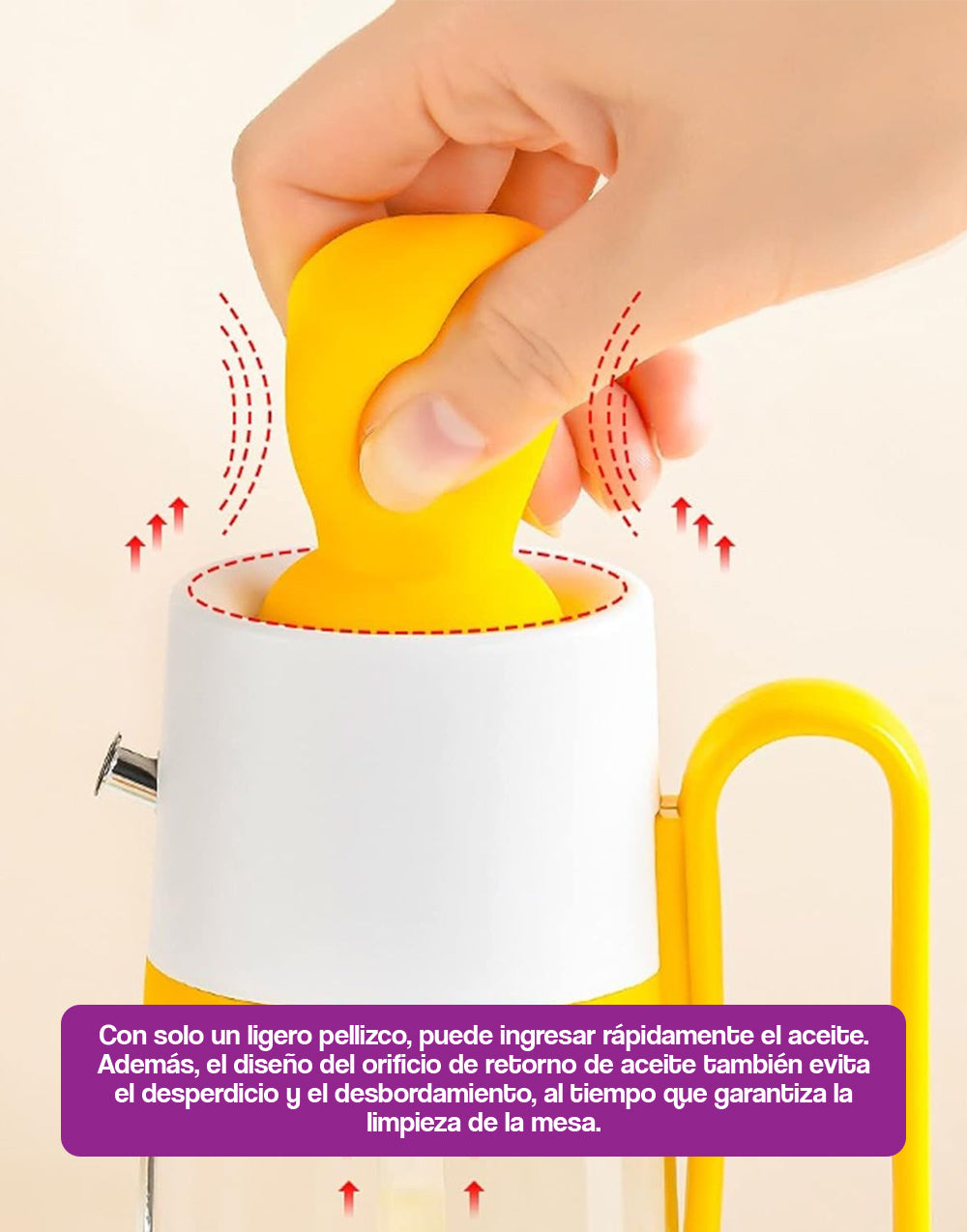 Dispensador de aceite con cepillo