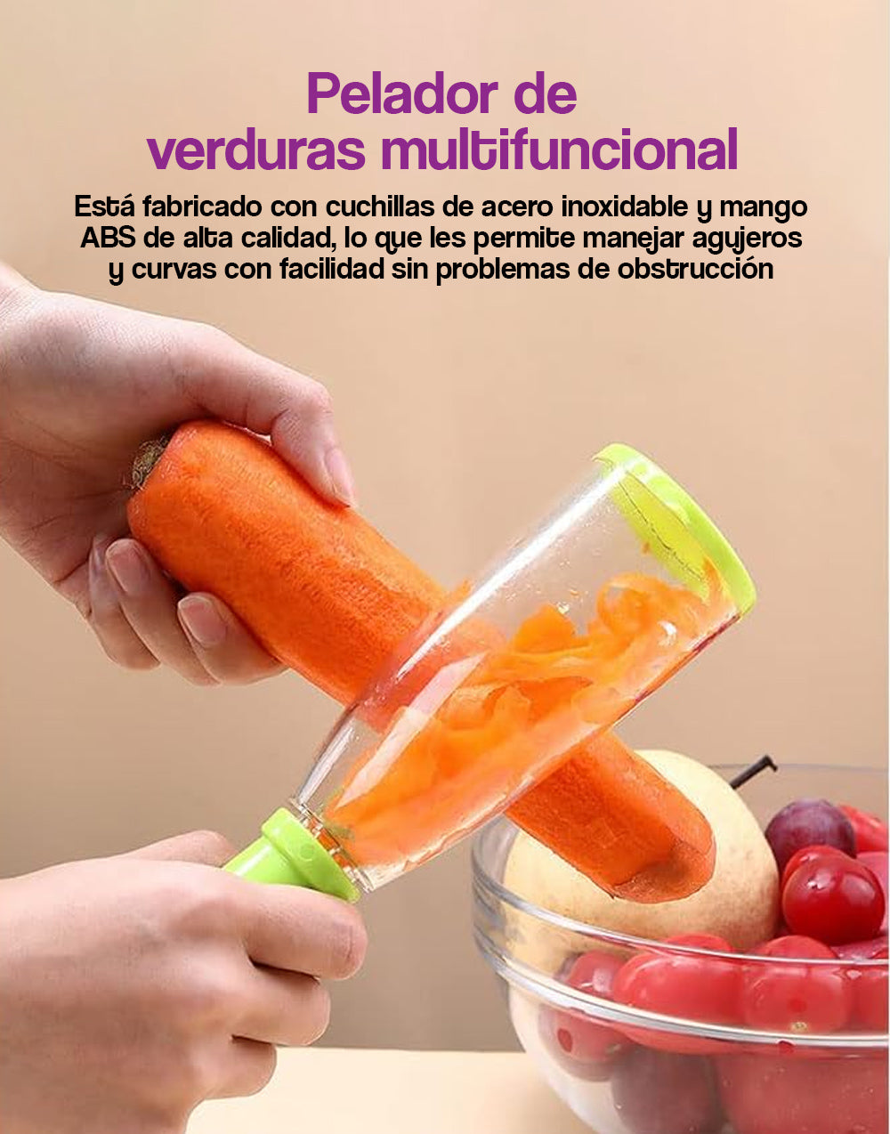 Pelador de verduras multifuncional
