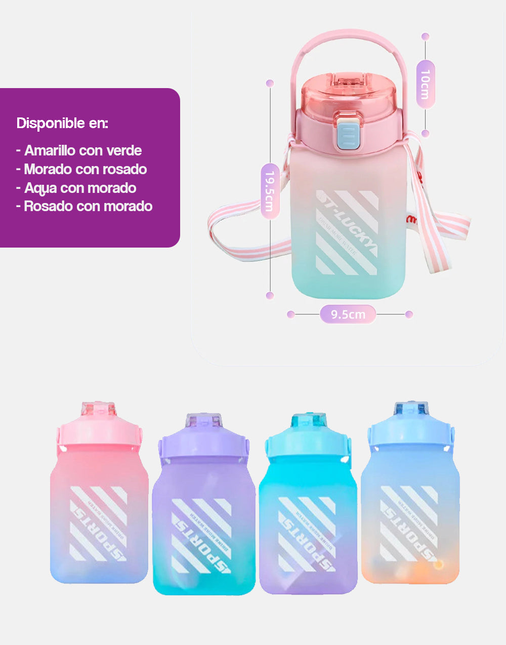 Botella de agua para niños