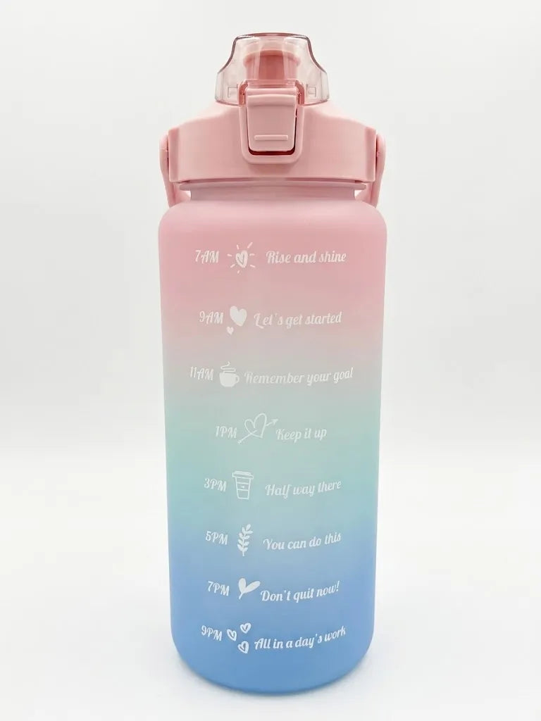 Botella De Agua Motivacional De 2 Litros Degradada
