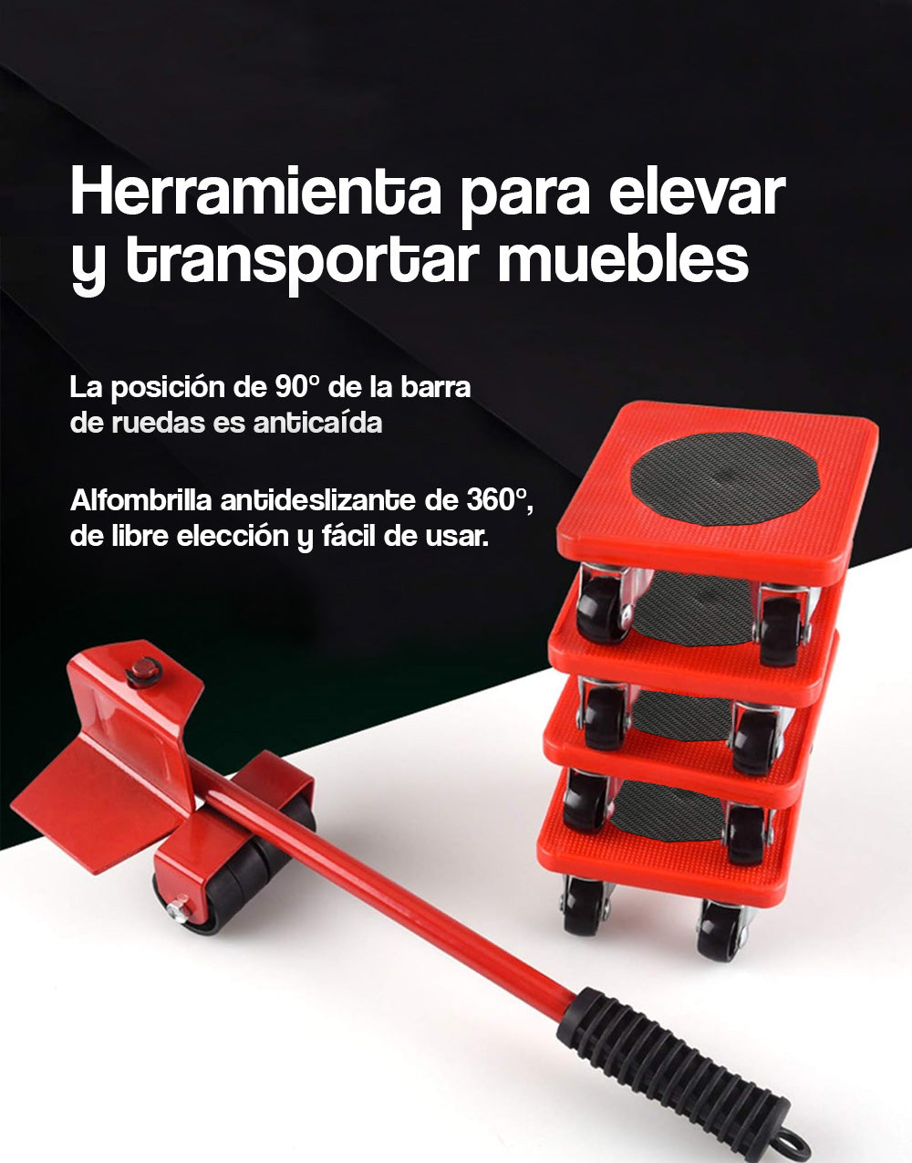 Kit Elevador de Muebles con Rotación 360