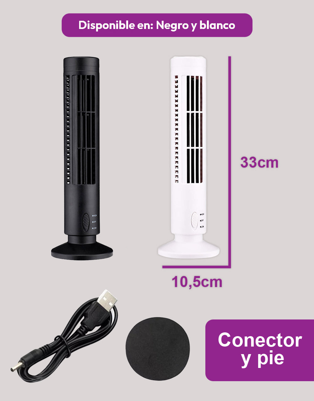 Mini ventilador de escritorio portátil
