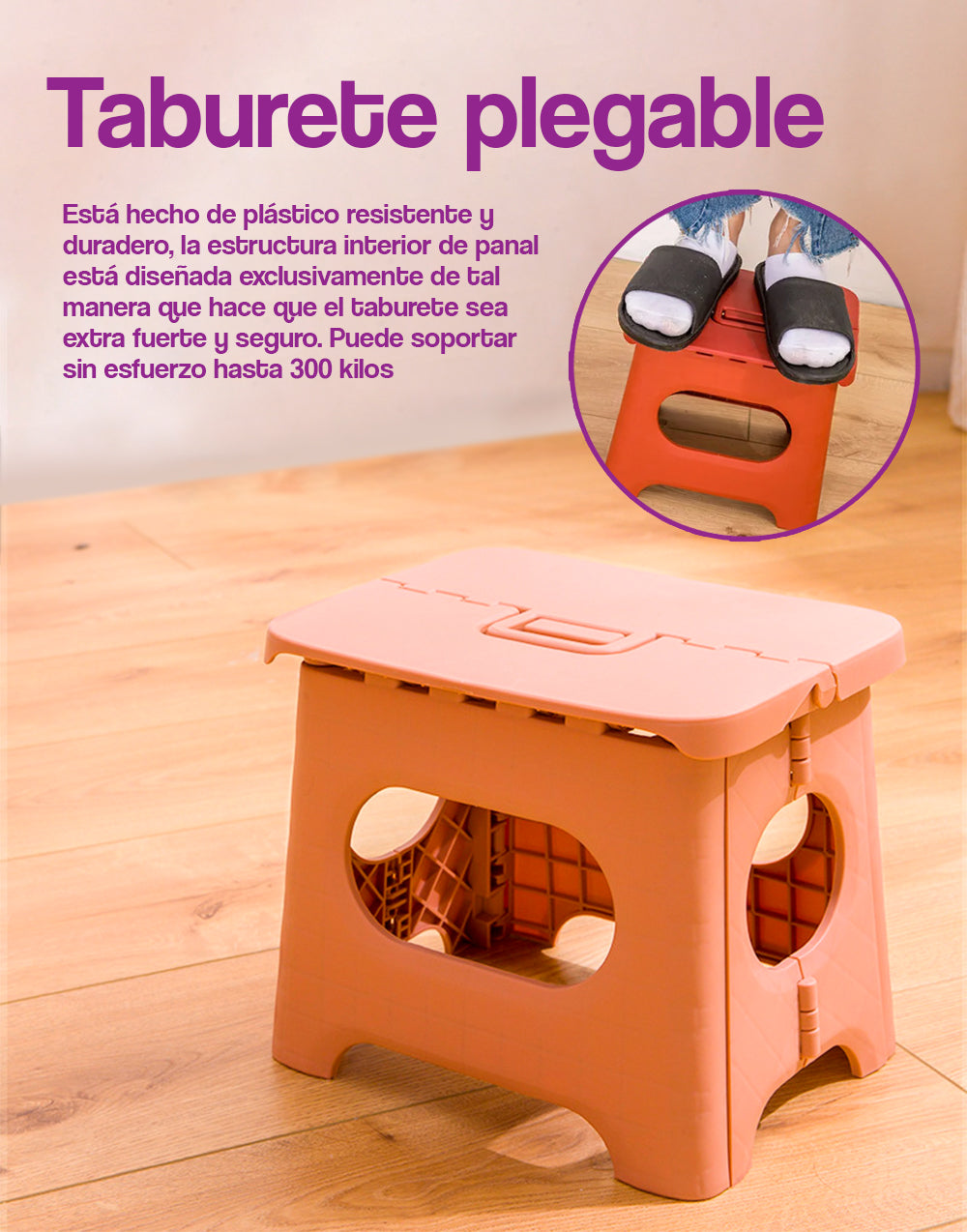 Taburete plegable