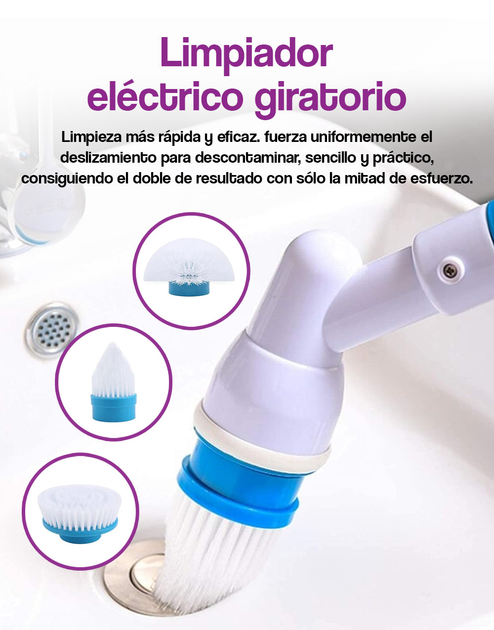 Limpiador eléctrico giratorio