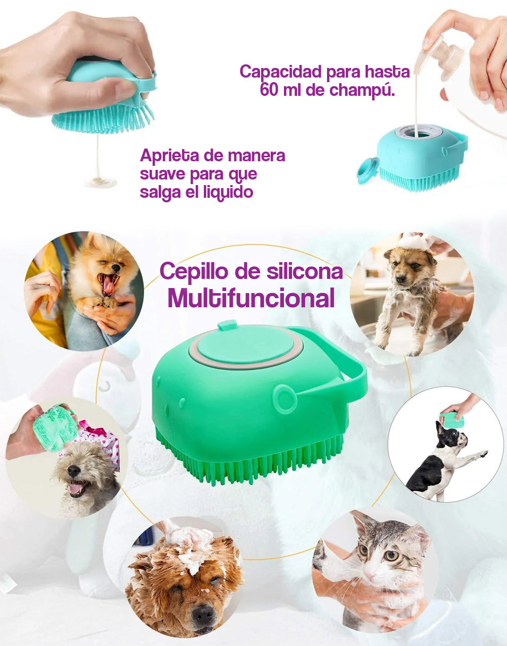 Cepillo de baño de silicona