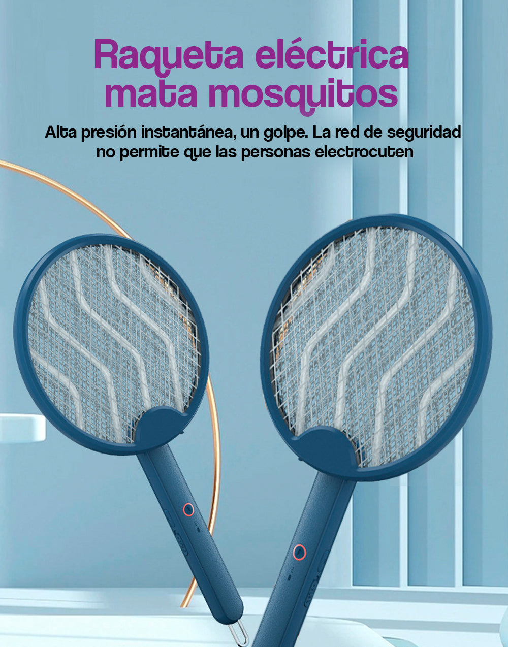 Raqueta eléctrica mata mosquitos