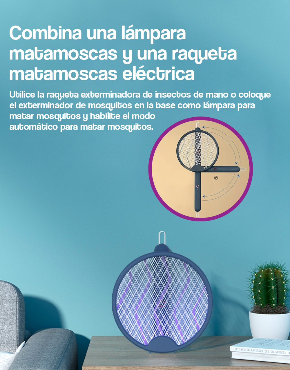 Raqueta eléctrica mata mosquitos