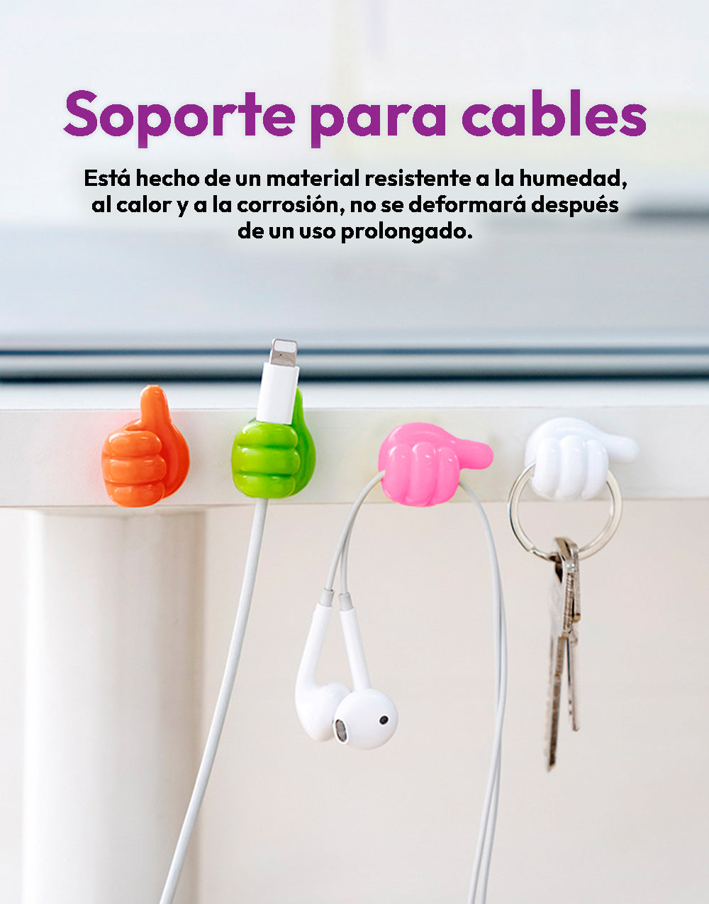 Soporte para cables de manitos