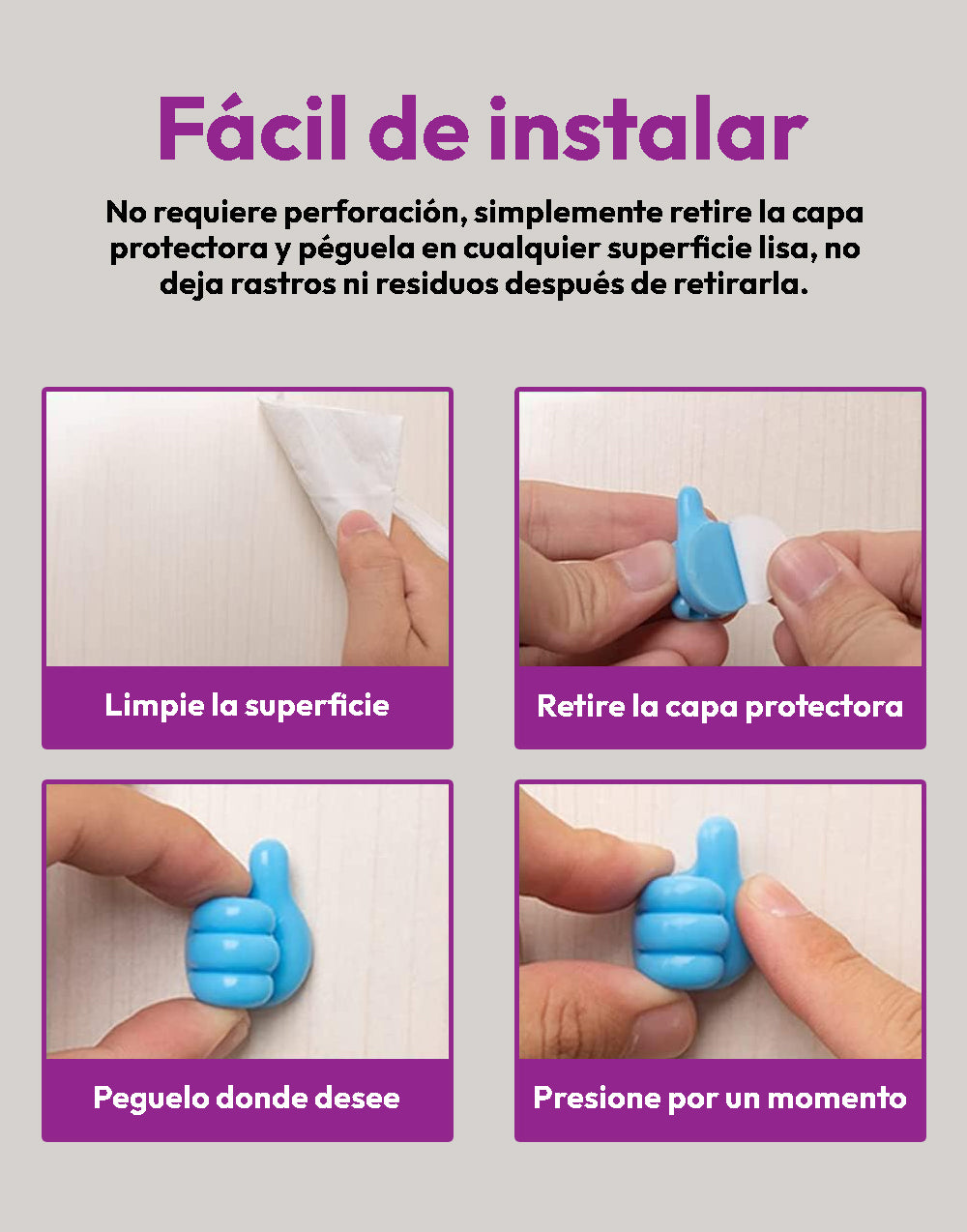 Soporte para cables de manitos