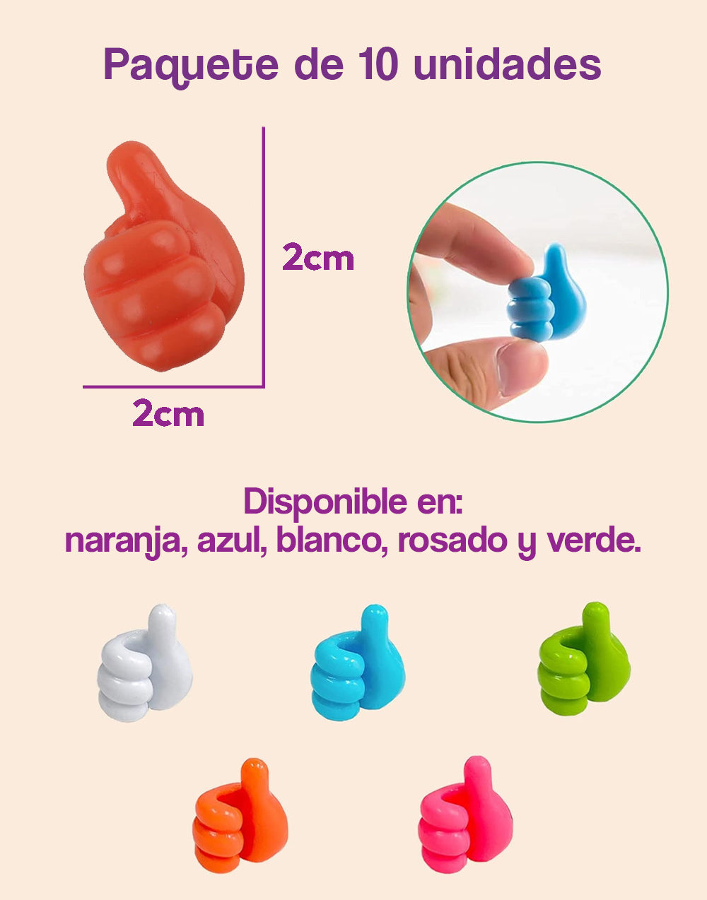 Soporte para cables de manitos